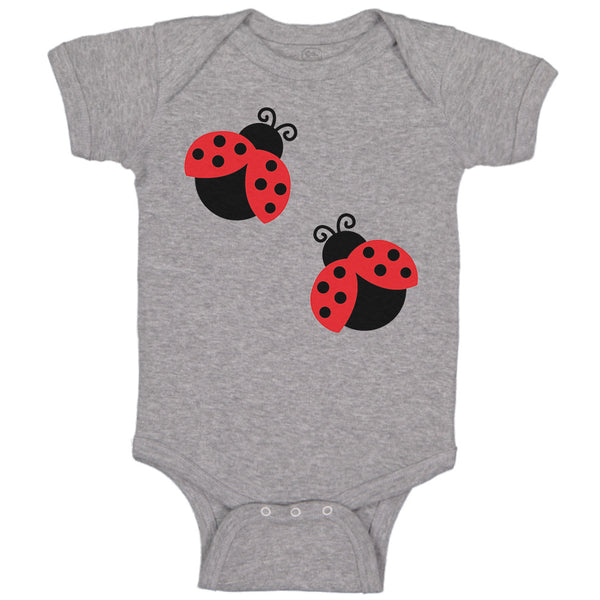 Baby Clothes 2 Black and Red Ladybugs Baby Bodysuits Boy & Girl Cotton