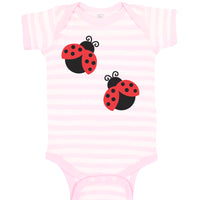 Baby Clothes 2 Black and Red Ladybugs Baby Bodysuits Boy & Girl Cotton
