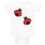 Baby Clothes 2 Black and Red Ladybugs Baby Bodysuits Boy & Girl Cotton