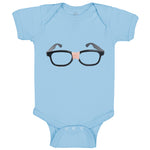 Baby Clothes Nerdy Black Glasses Funny Humor Baby Bodysuits Boy & Girl Cotton