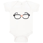 Baby Clothes Nerdy Black Glasses Funny Humor Baby Bodysuits Boy & Girl Cotton