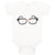 Baby Clothes Nerdy Black Glasses Funny Humor Baby Bodysuits Boy & Girl Cotton