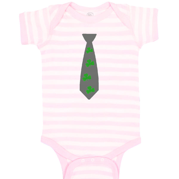 Baby Clothes Tie with 4 Green Shamrocks St Patrick's Baby Bodysuits Cotton