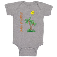 Baby Clothes Palm Trees Sun Palm Springs Ocean Sea Life Baby Bodysuits Cotton