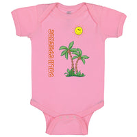 Baby Clothes Palm Trees Sun Palm Springs Ocean Sea Life Baby Bodysuits Cotton