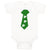 Baby Clothes Tie with 4 White Shamrock St Patrick's Funny Humor Baby Bodysuits