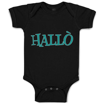 Baby Clothes Hallo A German Greeting Baby Bodysuits Boy & Girl Cotton
