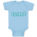 Baby Clothes Hallo A German Greeting Baby Bodysuits Boy & Girl Cotton