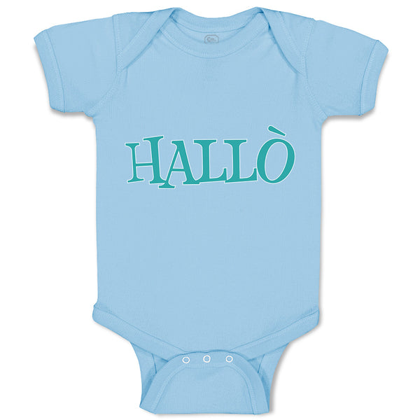 Baby Clothes Hallo A German Greeting Baby Bodysuits Boy & Girl Cotton