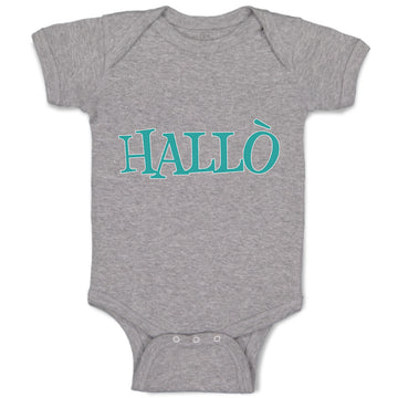 Baby Clothes Hallo A German Greeting Baby Bodysuits Boy & Girl Cotton