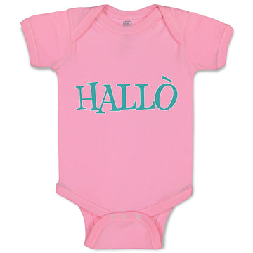 Baby Clothes Hallo A German Greeting Baby Bodysuits Boy & Girl Cotton