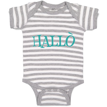 Baby Clothes Hallo A German Greeting Baby Bodysuits Boy & Girl Cotton