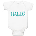 Baby Clothes Hallo A German Greeting Baby Bodysuits Boy & Girl Cotton