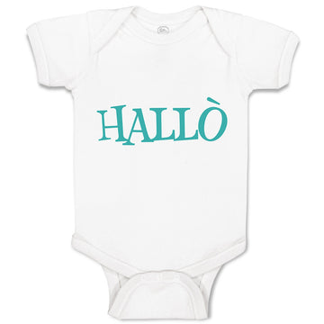 Baby Clothes Hallo A German Greeting Baby Bodysuits Boy & Girl Cotton