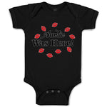 Baby Clothes Auntie Was Here! with Lipstick Marks Baby Bodysuits Cotton