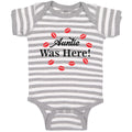Baby Clothes Auntie Was Here! with Lipstick Marks Baby Bodysuits Cotton