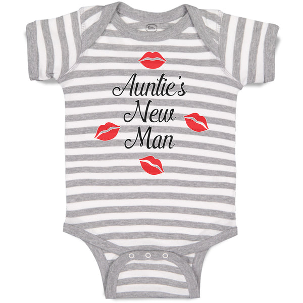 Baby Clothes Aunties New Man with Red Lips Mark Baby Bodysuits Boy & Girl Cotton