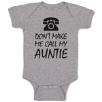 Baby Clothes Don'T Make Me Call My Auntie with Silhouette Vintage Telephone