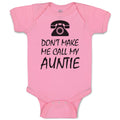 Baby Clothes Don'T Make Me Call My Auntie with Silhouette Vintage Telephone