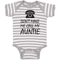 Baby Clothes Don'T Make Me Call My Auntie with Silhouette Vintage Telephone
