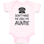 Baby Clothes Don'T Make Me Call My Auntie with Silhouette Vintage Telephone