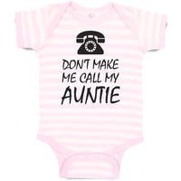 Baby Clothes Don'T Make Me Call My Auntie with Silhouette Vintage Telephone