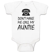 Baby Clothes Don'T Make Me Call My Auntie with Silhouette Vintage Telephone