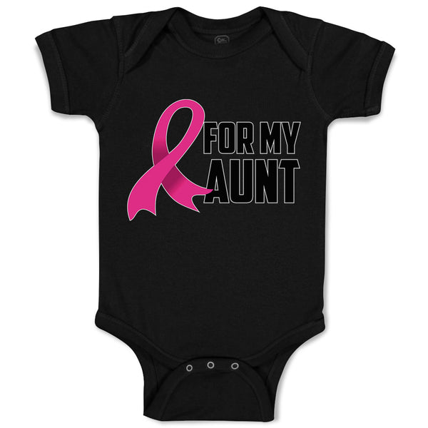 Baby Clothes For My Aunt with Breast Cancer Awareness Pink Ribbon Baby Bodysuits