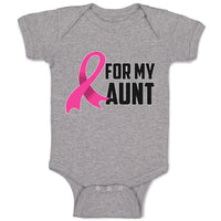 Baby Clothes For My Aunt with Breast Cancer Awareness Pink Ribbon Baby Bodysuits