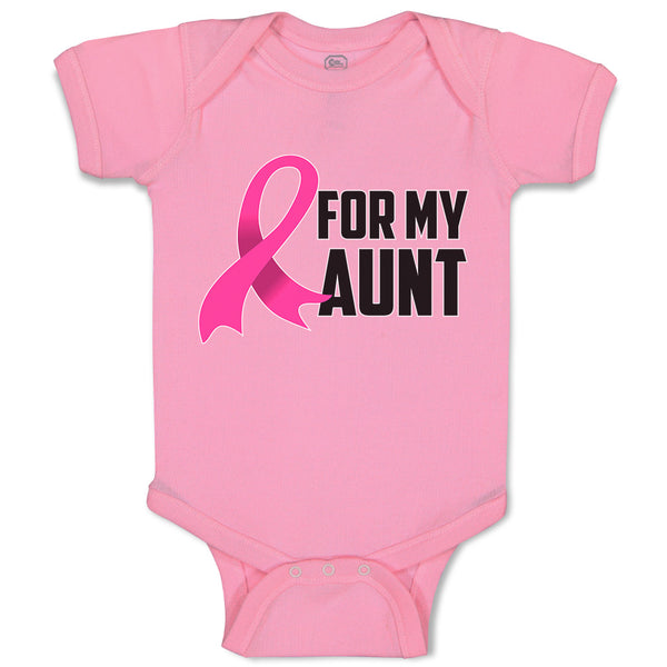 Baby Clothes For My Aunt with Breast Cancer Awareness Pink Ribbon Baby Bodysuits