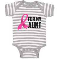 Baby Clothes For My Aunt with Breast Cancer Awareness Pink Ribbon Baby Bodysuits