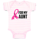 Baby Clothes For My Aunt with Breast Cancer Awareness Pink Ribbon Baby Bodysuits