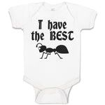 Baby Clothes I Have The Best with Silhouette Ant Insect Baby Bodysuits Cotton