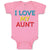 Baby Clothes I Love My Aunt Baby Bodysuits Boy & Girl Newborn Clothes Cotton