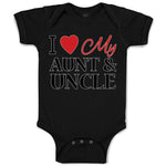 Baby Clothes I Love My Aunts & Uncle with Heart Baby Bodysuits Boy & Girl Cotton