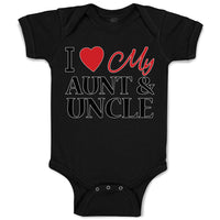 Baby Clothes I Love My Aunts & Uncle with Heart Baby Bodysuits Boy & Girl Cotton