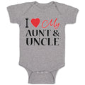 Baby Clothes I Love My Aunts & Uncle with Heart Baby Bodysuits Boy & Girl Cotton