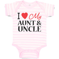 Baby Clothes I Love My Aunts & Uncle with Heart Baby Bodysuits Boy & Girl Cotton