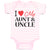 Baby Clothes I Love My Aunts & Uncle with Heart Baby Bodysuits Boy & Girl Cotton