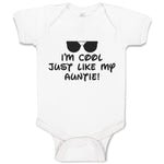 Baby Clothes I'M Cool Just like My Auntie! with Black Sunglass Baby Bodysuits