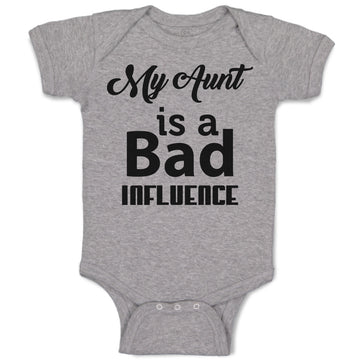 Baby Clothes My Aunt Is A Bad Influence Baby Bodysuits Boy & Girl Cotton