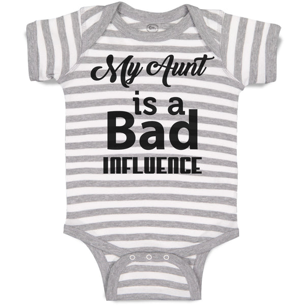 Baby Clothes My Aunt Is A Bad Influence Baby Bodysuits Boy & Girl Cotton