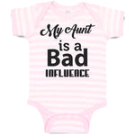 Baby Clothes My Aunt Is A Bad Influence Baby Bodysuits Boy & Girl Cotton
