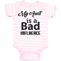 Baby Clothes My Aunt Is A Bad Influence Baby Bodysuits Boy & Girl Cotton