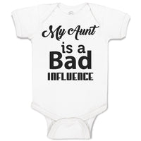 Baby Clothes My Aunt Is A Bad Influence Baby Bodysuits Boy & Girl Cotton