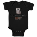 Baby Clothes My Aunt Is A Hoot with Owl Bird Baby Bodysuits Boy & Girl Cotton