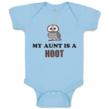 Baby Clothes My Aunt Is A Hoot with Owl Bird Baby Bodysuits Boy & Girl Cotton
