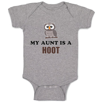 Baby Clothes My Aunt Is A Hoot with Owl Bird Baby Bodysuits Boy & Girl Cotton