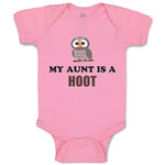 Baby Clothes My Aunt Is A Hoot with Owl Bird Baby Bodysuits Boy & Girl Cotton