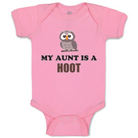 Baby Clothes My Aunt Is A Hoot with Owl Bird Baby Bodysuits Boy & Girl Cotton